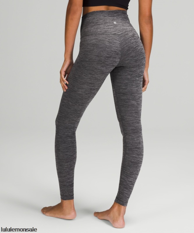 Lululemon Damen DELULU041 | Schwarz Meliert Align Hochhaushose 28
